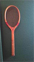 Antique Spalding Bros Wooden Tennis Racket