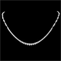 18k White Gold 6.00ct Diamond Necklace