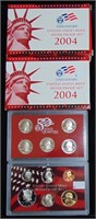 2 2004 U.S. Silver Proof Sets ($3.70 face total