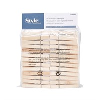 $3  50-Pack Off-White Wood Clothespins