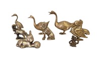 Mixed Lot of Animal Brass Figurines