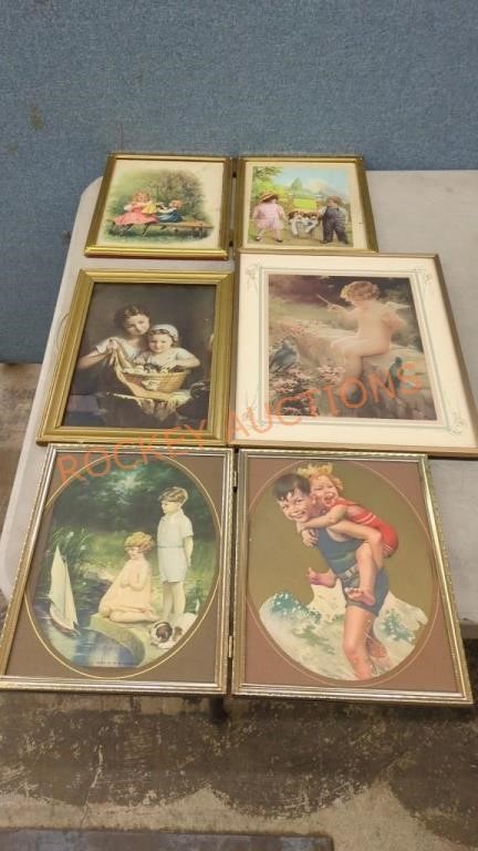 Vintage Framed Art Multiple Artists