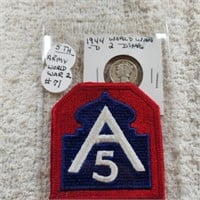 World War 2 Miltary Patch 5th Army & 1944D