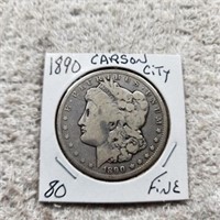 1890 Carson City Morgan Dollar F