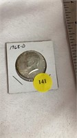 1968 D Kennedy half dollar