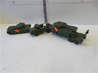 Dinky Toy army tanks and truck