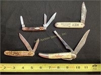 (4) pocket knives Budweiser (Imperial), Key