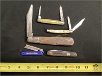 (5) pocket knives Keen Kutter (damage),