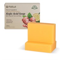 Lemon Turmeric Kojic Acid Soap  2 Bars