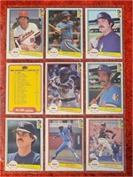 Lot of 9 Topps & Donruss Baseball Cards