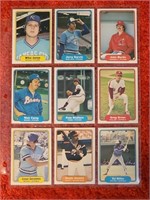 Lot of 9 Fleer Baseball Cards