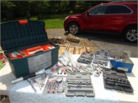 Plastic Tool Box with Contents