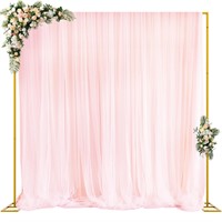 Fomcet 8FT x 8FT Backdrop Stand Heavy Duty with