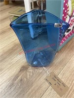 Hand Blown Triangle Glass Vase