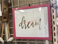 Pink Framed Dream Decor