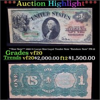 ***Auction Highlight*** **Star Note** 1869 $1 Larg