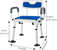 Weliday Height Adjustable Shower Chair Bathtub