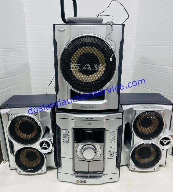 Sony Stereo System, 2 Hybrid Dual Woofers & One