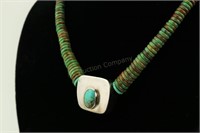 Ver Lee Sterling & Turquoise Necklace & Pendant