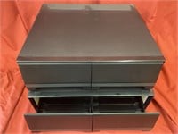 Pair of matching VHS tape storage cases. Each