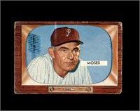 1955 Bowman #294 Wally Moses P/F to GD+