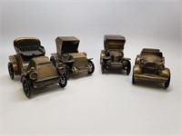 Four Antique Car Banks