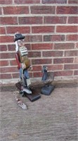 Hand Carved Wood Duck Hunter, Goose Decor