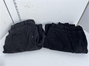 2 pairs of black jeans- 36X30