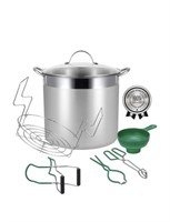 HOMKULA WATER BATH CANNING POT WITH RACK AND LID,