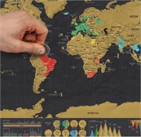 DELUXE TRAVEL EDITION SCRATCH OFF WORLD MAP