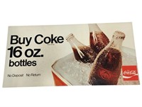 Large Coca-Cola Double Sided Cardstock Sign