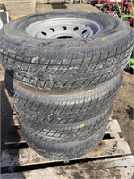 4 trailer tires/rims ST235/85R16 10PR LOAD RANGE E