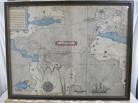 Map of Atlantic and Continents  Sir Francis Drake