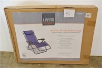 New in Box Blue Zero Gravity Relaxer Chair