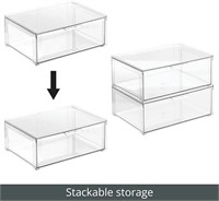 Mdesign Plastic Stackable Kitchen Storage