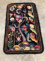 Early Colorful Hook Rug, Some Wear Spots, 58” x