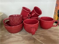 8 pcs-2 Soup Mugs Soup Bowl & 5 Coffee Cups