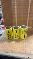 3 rolls yellow water marking tape