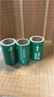 Three rolls green water marking tape