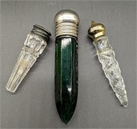 4 Antique Glass Perfume/Scent Bottles