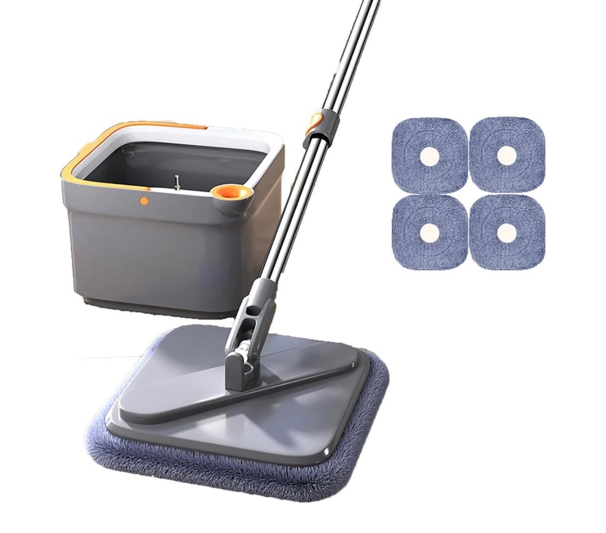 Spin Mop M16,Square Self Wash Spin Mop and Bucket