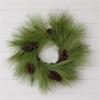 Primitive Farmhouse Christmas Pinecone Wreath