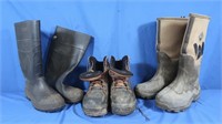 Pair Servus Rubber Boots(sz 11), Pair Muck Boots