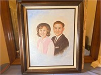 FRAMED ORIGINAL PAINTING - YOUNG COUPLE