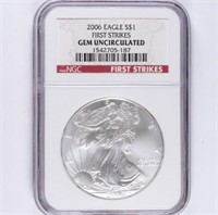 2006 Silver Eagle NGC GEM Unc