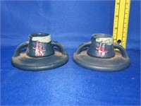 Pair of Roseville Candle Holders