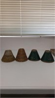 Lot of 4 vintage lamp shades doll house