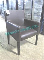 8X, NEW, BROWN LEATHER ARM CHAIRS