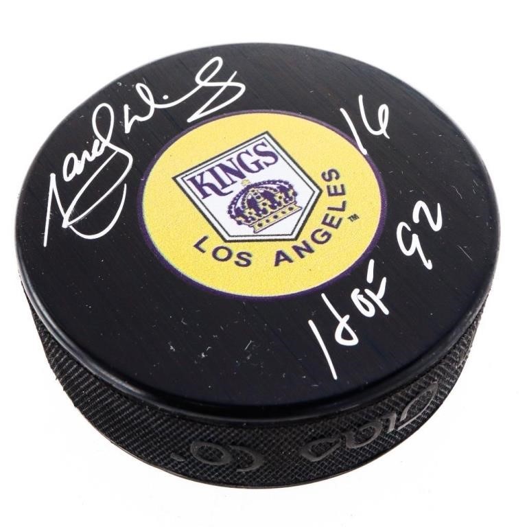 Los Angeles Kings Vintage Logo Puck - Autographed