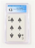 POKEMON PLAYING CARD - 6 SPADES, 1998 JP GRADE 9.5